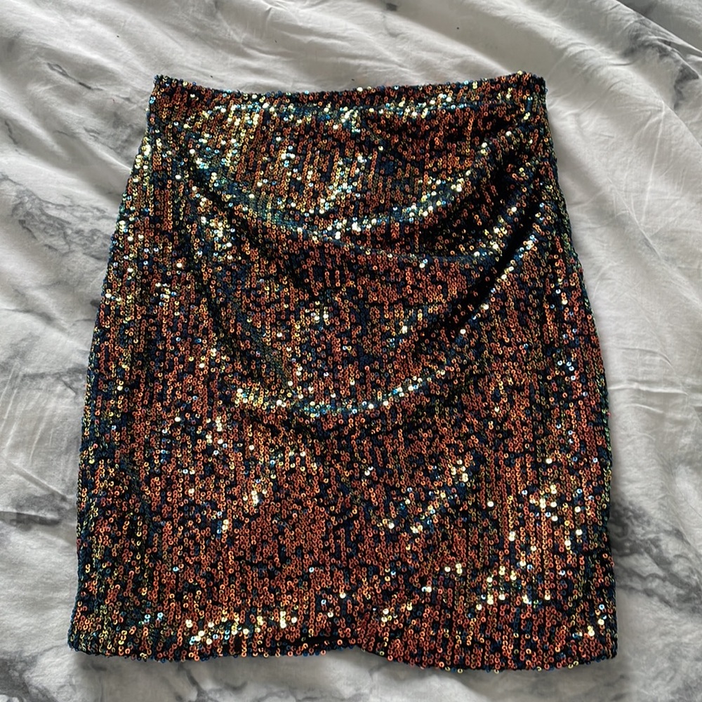 Sequin mini skirt XS